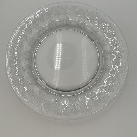 Vesta Clear Luncheon Plate by Glastonbury Lotus- set of 4 - Picture 7 of 16